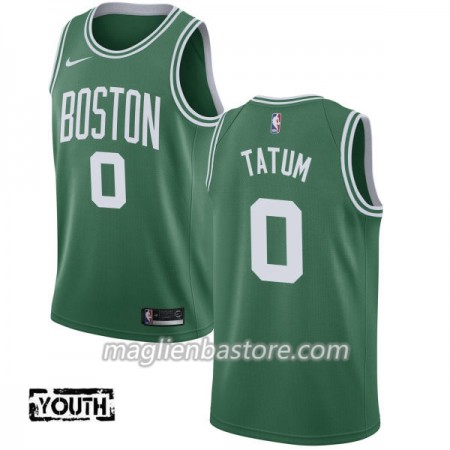 Maglia NBA Boston Celtics Jayson Tatum 0 Nike 2017-18 Verde Swingman - Bambino